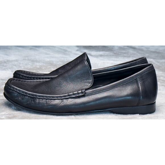 Cole Haan Black Leather Moccasin Slip On Loafers Mens Size 10